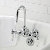 Vintage CA4T1 Two-Handle 2-Hole Wall Mount Clawfoot Tub Faucet, Polished Chrome