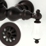 Vintage CA5T5 Two-Handle 2-Hole Wall Mount Clawfoot Tub Faucet, Oil Rubbed Bronze