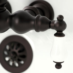 Vintage CA5T5 Two-Handle 2-Hole Wall Mount Clawfoot Tub Faucet, Oil Rubbed Bronze