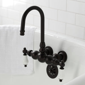 Vintage CA5T5 Two-Handle 2-Hole Wall Mount Clawfoot Tub Faucet, Oil Rubbed Bronze