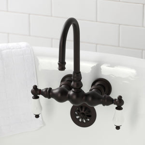 Vintage CA5T5 Two-Handle 2-Hole Wall Mount Clawfoot Tub Faucet, Oil Rubbed Bronze