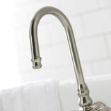 Vintage CA5T8 Two-Handle 2-Hole Wall Mount Clawfoot Tub Faucet, Brushed Nickel