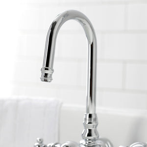 Vintage CA6T1 Two-Handle 2-Hole Wall Mount Clawfoot Tub Faucet, Polished Chrome