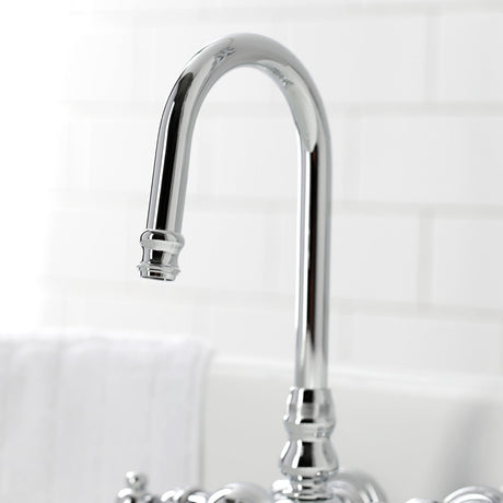 Vintage CA6T1 Two-Handle 2-Hole Wall Mount Clawfoot Tub Faucet, Polished Chrome