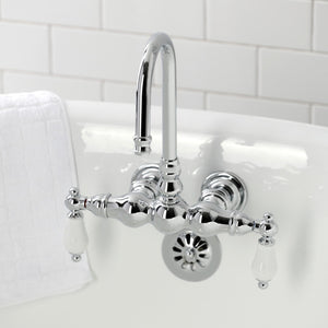 Vintage CA6T1 Two-Handle 2-Hole Wall Mount Clawfoot Tub Faucet, Polished Chrome