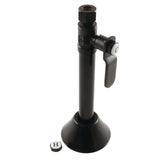 Whitaker CA8325MB 1/2-Inch Sweat x 3/8-Inch OD Comp Quarter-Turn Straight Stop Valve with 5-Inch Extension and Flange, Matte Black
