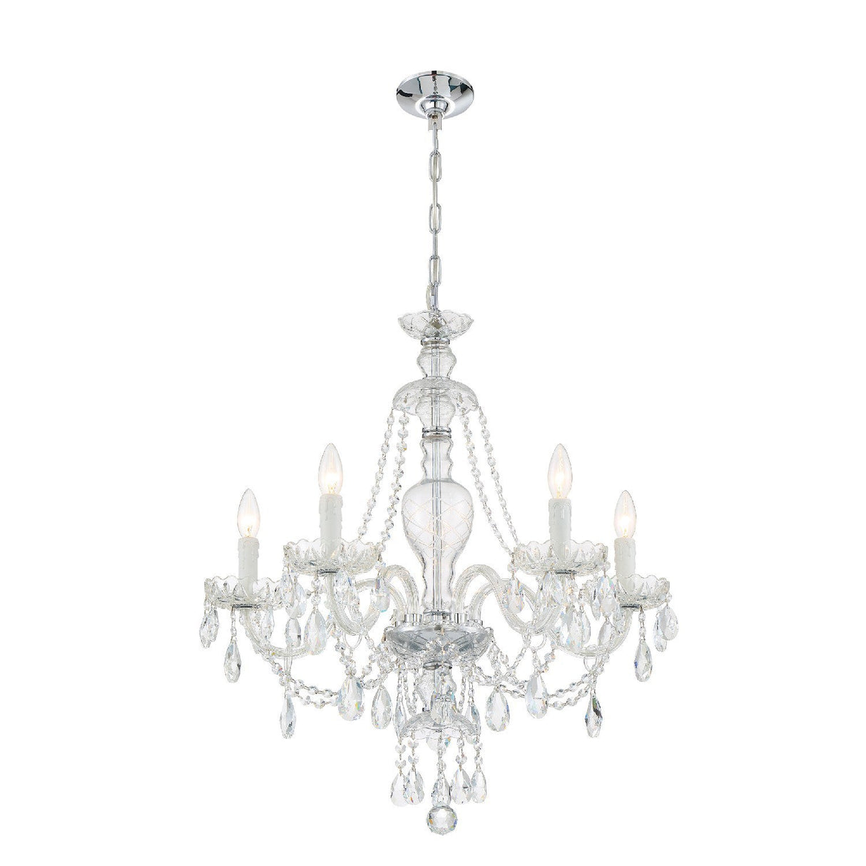 Candace 5 Light Polished Chrome Chandelier CAN-A1305-CH-CL-MWP