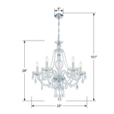 Candace 5 Light Polished Chrome Chandelier CAN-A1305-CH-CL-MWP