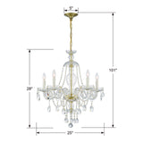 Candace 5 Light Polished Chrome Chandelier CAN-A1305-CH-CL-MWP