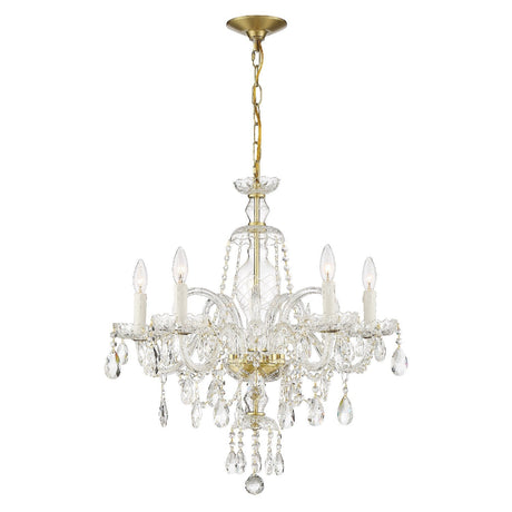 Candace 5 Light Polished Brass Chandelier CAN-A1306-PB-CL-MWP