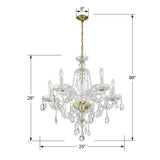 Candace 5 Light Polished Brass Chandelier CAN-A1306-PB-CL-MWP