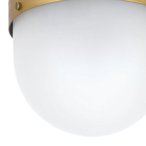Brian Patrick Flynn for Crystorama Capsule 1 Light Matte Black + Textured Gold Outdoor Semi Flush Mount CAP-8500-MK-TG