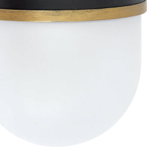 Brian Patrick Flynn for Crystorama Capsule 1 Light Matte Black + Textured Gold Outdoor Sconce CAP-8501-MK-TG