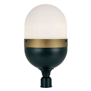 Brian Patrick Flynn for Crystorama Capsule 3 Light Matte Black + Textured Gold Outdoor Post CAP-8509-MK-TG