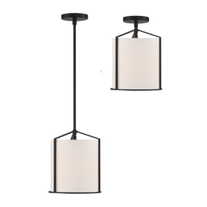 Carlyn 1 Light Black Mini Pendant CAR-9201-BK