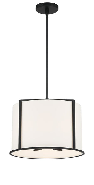 Carlyn 4 Light Black Mini Chandelier CAR-9204-BK