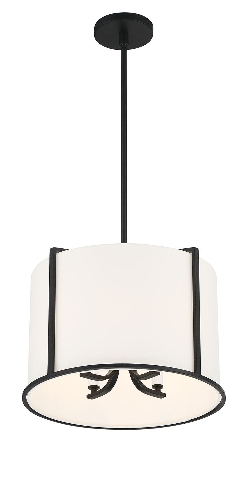 Carlyn 4 Light Black Mini Chandelier CAR-9204-BK