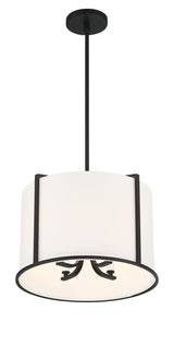 Carlyn 4 Light Black Mini Chandelier CAR-9204-BK