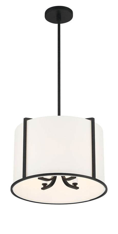 Carlyn 4 Light Black Mini Chandelier CAR-9204-BK