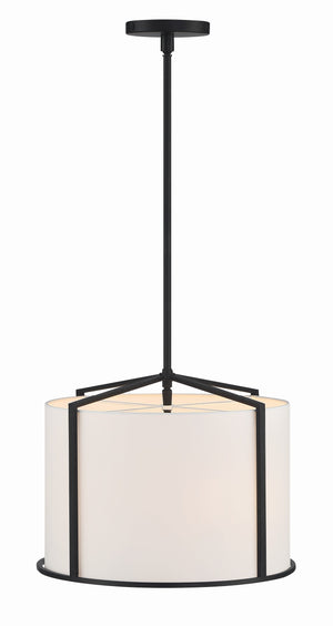Carlyn 4 Light Black Mini Chandelier CAR-9204-BK
