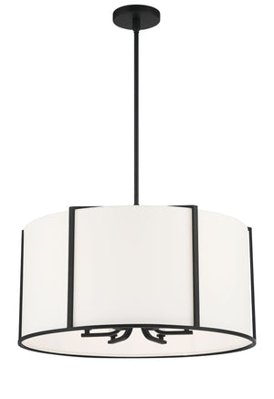 Carlyn 6 Light Black Chandelier CAR-9206-BK