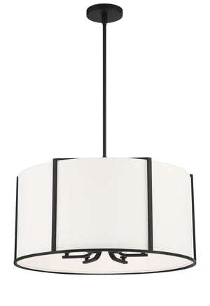 Carlyn 6 Light Black Chandelier CAR-9206-BK