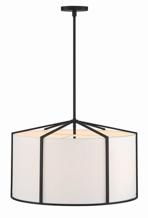 Carlyn 6 Light Black Chandelier CAR-9206-BK