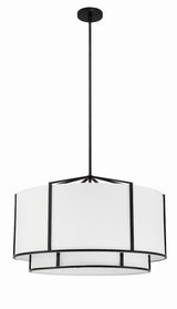 Carlyn 6 Light Black Chandelier CAR-9209-BK