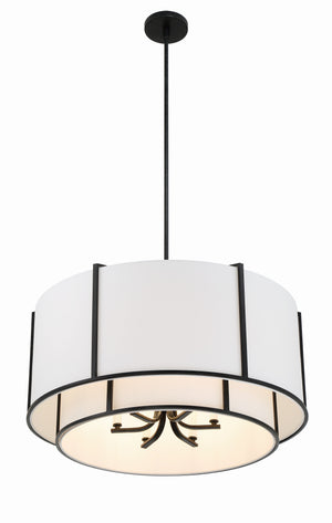 Carlyn 6 Light Black Chandelier CAR-9209-BK