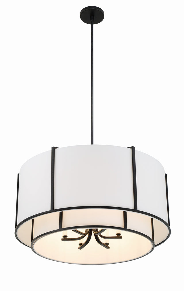 Carlyn 6 Light Black Chandelier CAR-9209-BK