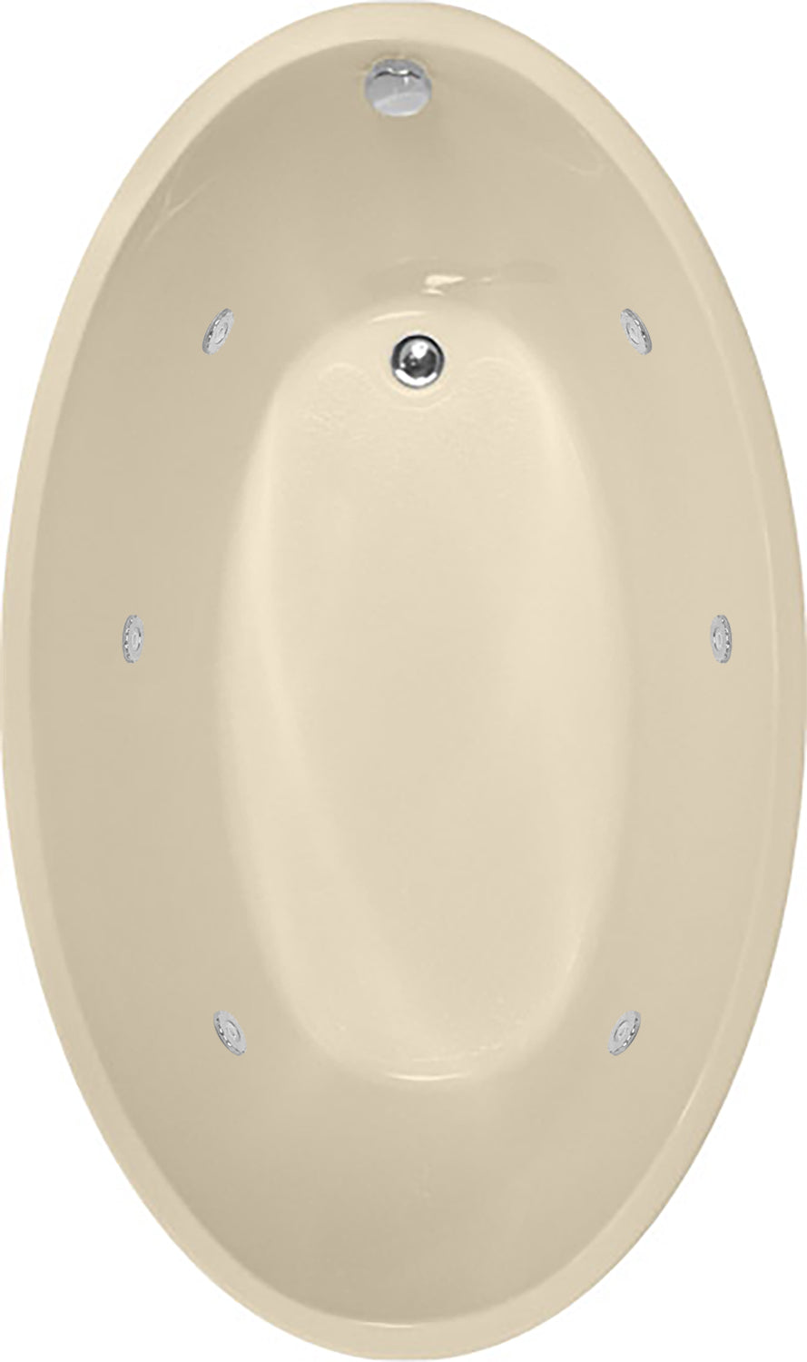 Hydro Systems CAR7240AWP-BON CARLI 7240 AC W/WHIRLPOOL SYSTEM-BONE