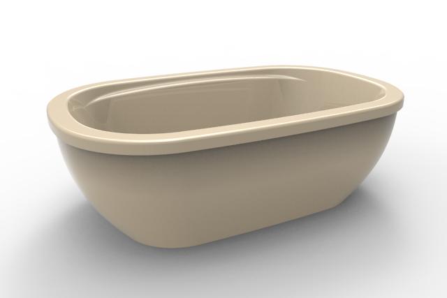 Hydro Systems CAS6038ATO-BON CASEY, FREESTANDING TUB ONLY 60X38 - -BONE