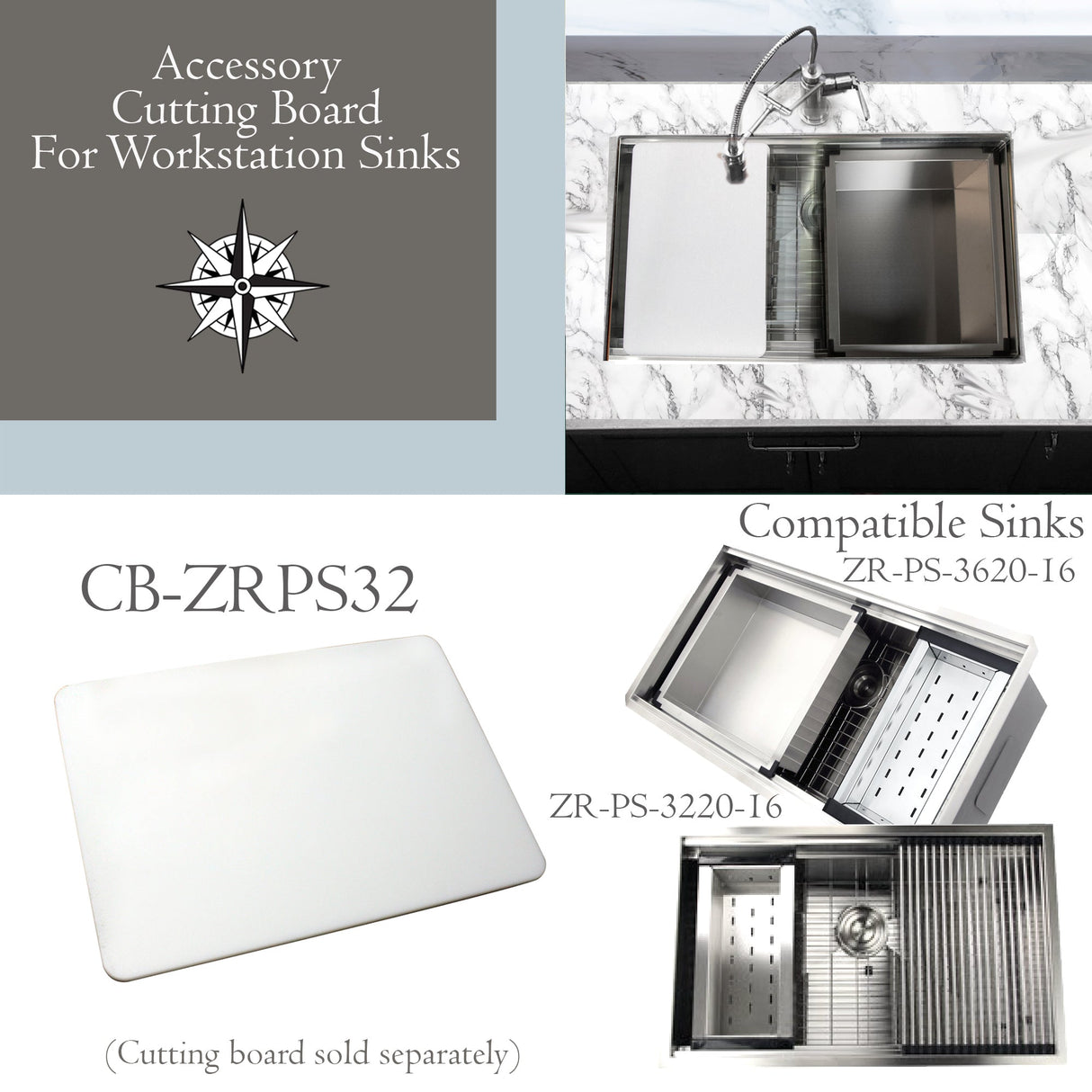 Nantucket Sinks 17.75" x 11.75" Cutting Board CB-ZRPS32