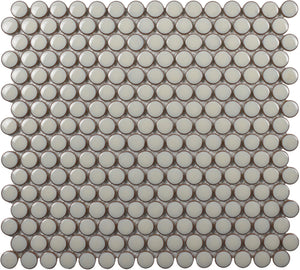 Roca Tile Usa Inc United States Ceramic Tile Cc Mosaics Plus+ Ii Bright Cream Penny Round Porcelain Mosaics. Ufcc126-12Mt 1 Sheet = 1 Sq. Ft.