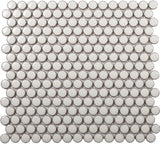 Roca Tile Usa Inc United States Ceramic Tile Cc Mosaics Plus+ Ii Bright Pearl White Penny Round Porcelain Mosaics. Ufcc125-12Mt 1 Sheet = 1 Sq. Ft.