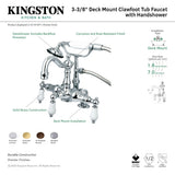 Vintage CC1015T5 Three-Handle 2-Hole Deck Mount Clawfoot Tub Faucet with Hand Shower, Oil Rubbed Bronze