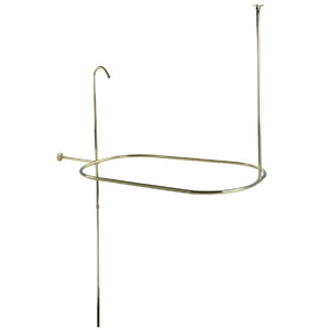 Vintage CC10402 61-Inch Shower Riser with Rectangular Enclosure, Polished Brass