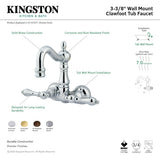 Vintage CC1072T1 Two-Handle 2-Hole Tub Wall Mount Clawfoot Tub Faucet, Polished Chrome