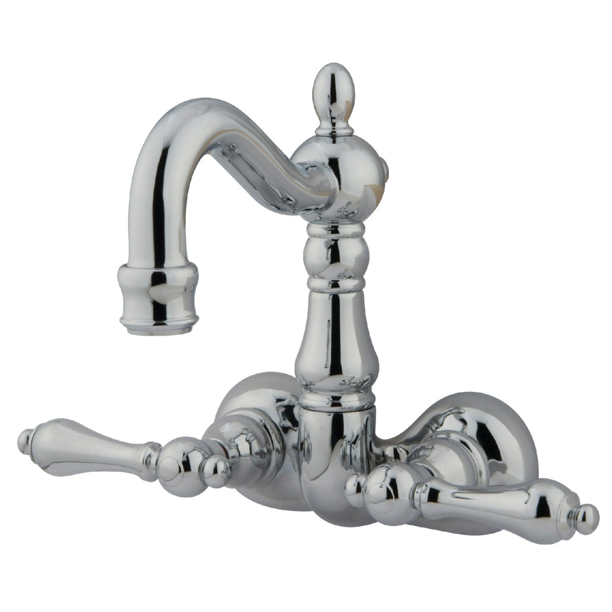 Vintage CC1072T1 Two-Handle 2-Hole Tub Wall Mount Clawfoot Tub Faucet, Polished Chrome