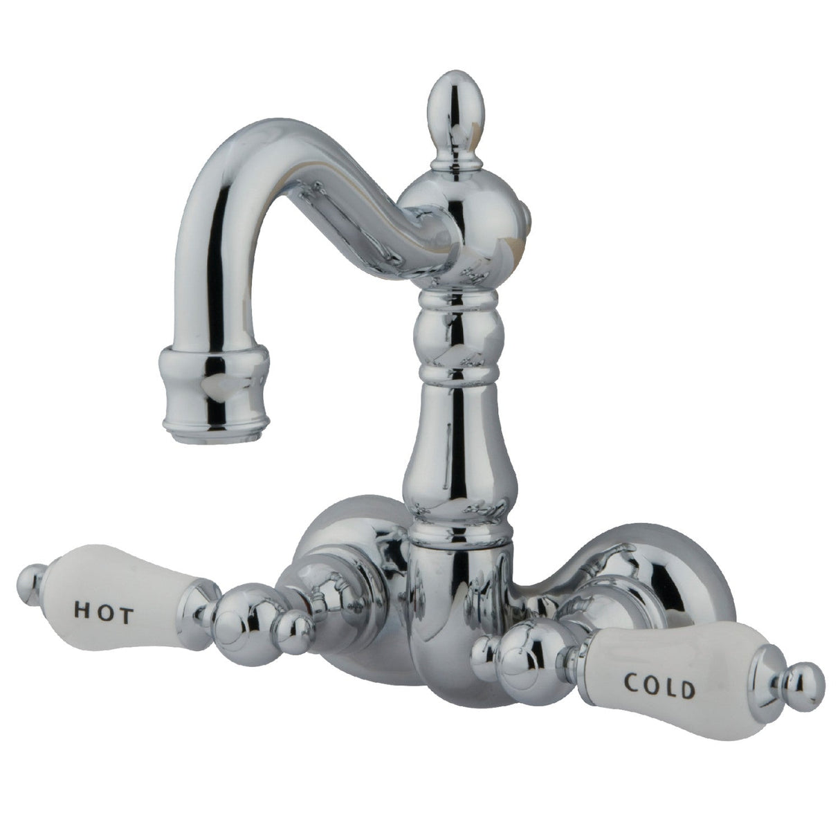 Vintage CC1074T1 Two-Handle 2-Hole Tub Wall Mount Clawfoot Tub Faucet, Polished Chrome