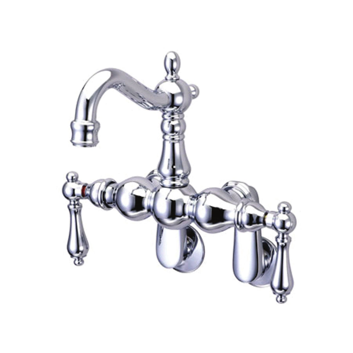 Vintage CC1082T1 Two-Handle 2-Hole Tub Wall Mount Clawfoot Tub Faucet, Polished Chrome