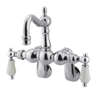 Vintage CC1084T1 Two-Handle 2-Hole Tub Wall Mount Clawfoot Tub Faucet, Polished Chrome
