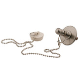 Vintage CC1118 Rubber Stopper Chain and Attachment, Brushed Nickel