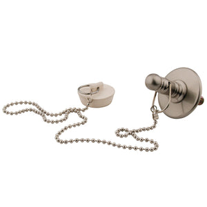 Vintage CC1118 Rubber Stopper Chain and Attachment, Brushed Nickel