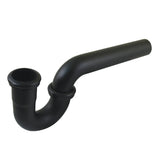 Made To Match CC1120MB 1-1/2 Inch Decor P-Trap without Flange, 13-1/16 Inch Length, 18 Gauge, Matte Black
