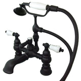 Vintage CC1154T5 Two-Handle 2-Hole Deck Mount Clawfoot Tub Faucet with Hand Shower, Oil Rubbed Bronze