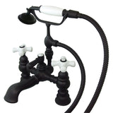 Vintage CC1160T5 Two-Handle 2-Hole Deck Mount Clawfoot Tub Faucet with Hand Shower, Oil Rubbed Bronze