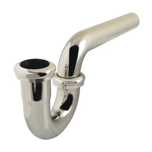 Made To Match CC1186 1-1/4 Inch Decor P-Trap without Flange, 12-7/8 Inch Length, 18 Gauge, Polished Nickel