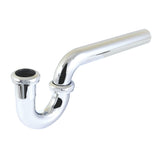 Made To Match CC1241 1-1/4 (or 1-1/2) x 1-1/2 Inch Decor P-Trap without Flange, 13-1/16 Inch Length, 18 Gauge, Polished Chrome