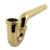Made To Match CC1242 1-1/4 (or 1-1/2) x 1-1/2 Inch Decor P-Trap without Flange, 13-1/16 Inch Length, 18 Gauge, Polished Brass
